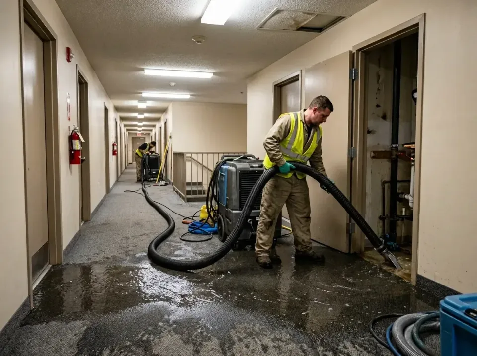 multi-unit-apartment-hallway-f-005 — frequently asked questions, Emergency Burst Pipe Water Extraction & Removal in Queen Cr…